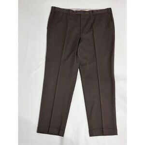 Canali 1934 Mens US40/IT58 Brown Tailored Cuffed Trousers Dress Pants Italy